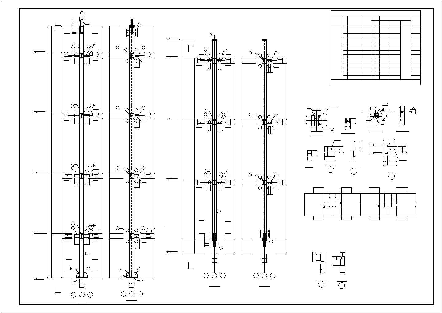 某地高层住宅楼钢结构施工图（详细）