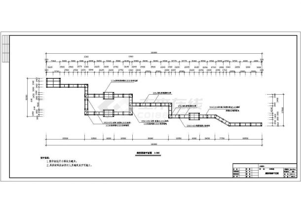 某工程景观栈桥园林CAD设计施工图-图二