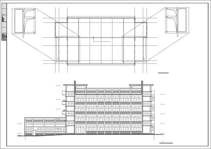某地四层框架结构综合教学楼建筑设计施工图_图1