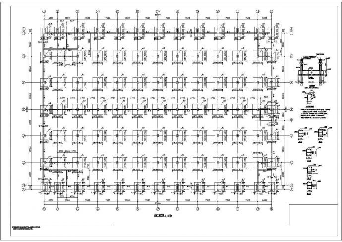 苏州某三层钢管桁架框架结构厂房结构施工图_图1