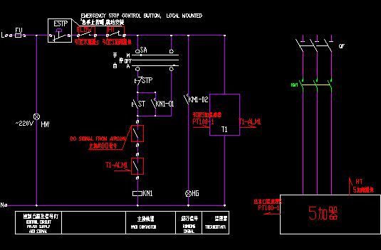 空调冷冻泵及电加热器控制图_图1