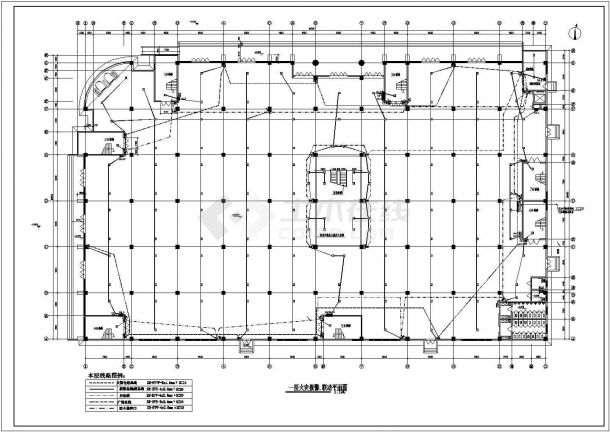 商场商铺电气设计施工方案全套CAD详图-图一
