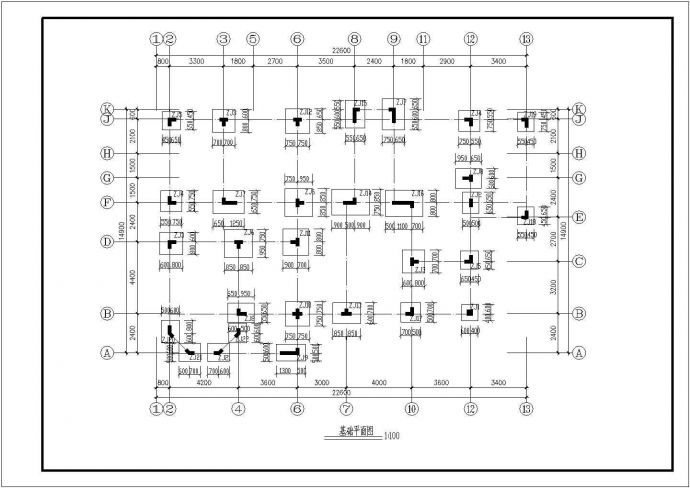 某联体别墅多层异形框架结构施工图_图1