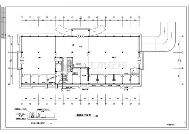 商场商铺电气设计施工方案全套CAD详细图纸-图二