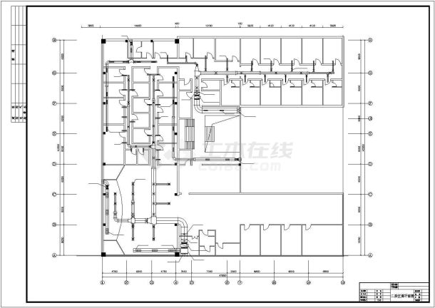 某洗浴会馆中央空调工程安装施工设计全套图纸-图二