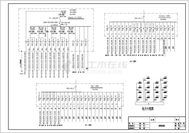 商业中心电气施工设计方案全套CAD图纸-图二