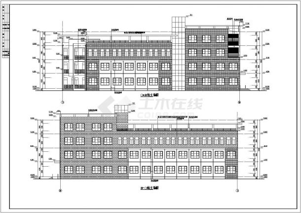 某地4层框架价格学习教学楼建筑设计扩初图-图一