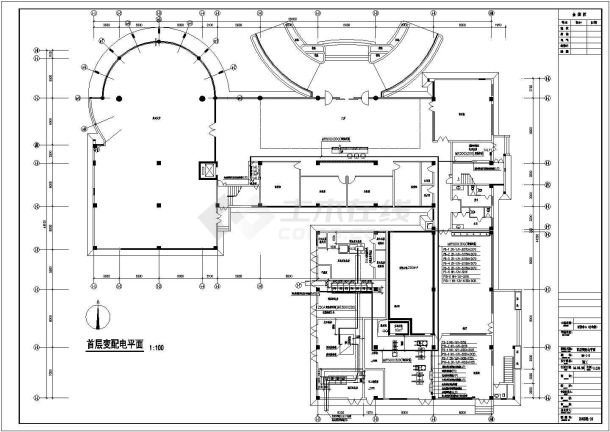 办公大楼照明线路设计方案及施工全套CAD图纸-图一