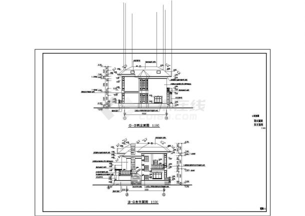 某地区别墅建筑设计方案图（全套）-图二