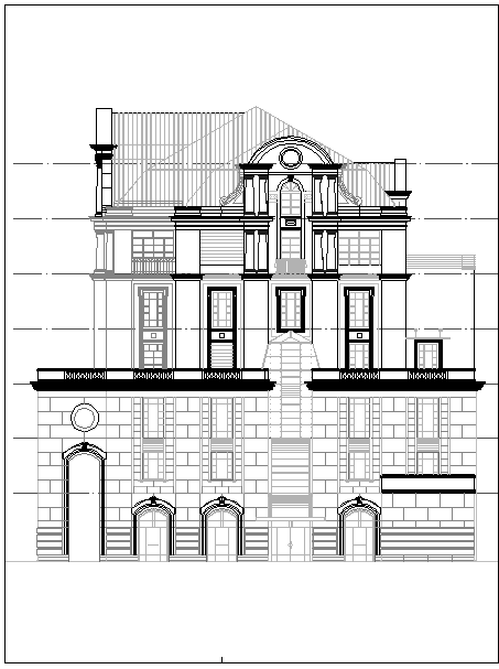 别墅建筑设计平立面图纸（共5张）-图一