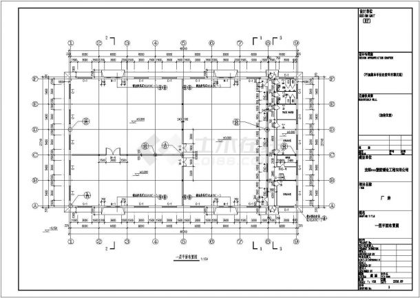 沈阳某地单层轻钢结构厂房建筑及结构设计施工图-图二