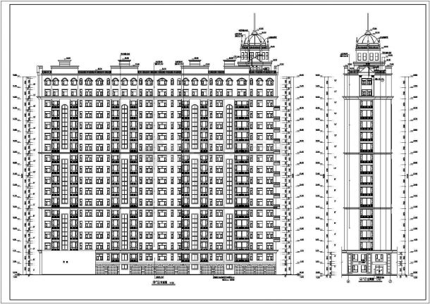 某地18层框剪结构住宅楼建筑设计方案图-图二