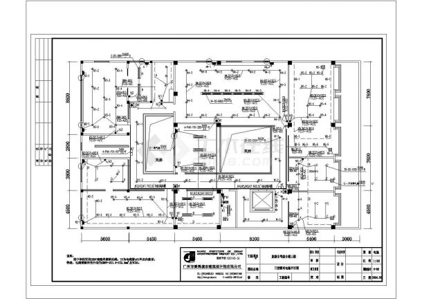 旅游公司三楼全套电气设计施工CAD图-图二
