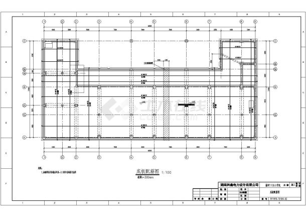 某地单层地下室结构变电站全套结构施工图-图二