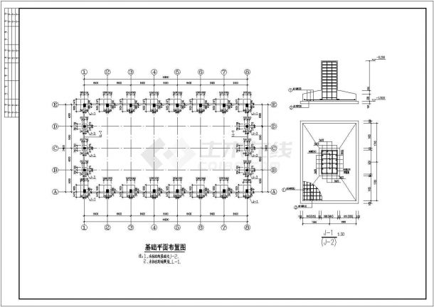 24m单层跨门式刚架结构厂房（带吊车）结构施工图-图一
