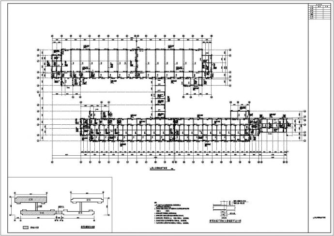 某地五层框架结构教学楼结构方案图_图1