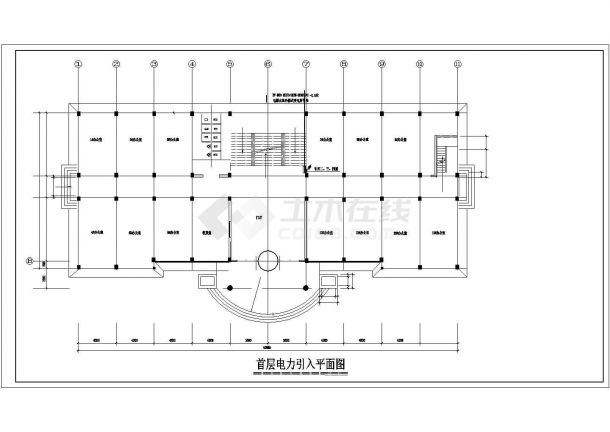 生产办公楼全套电气设计施工CAD图-图二