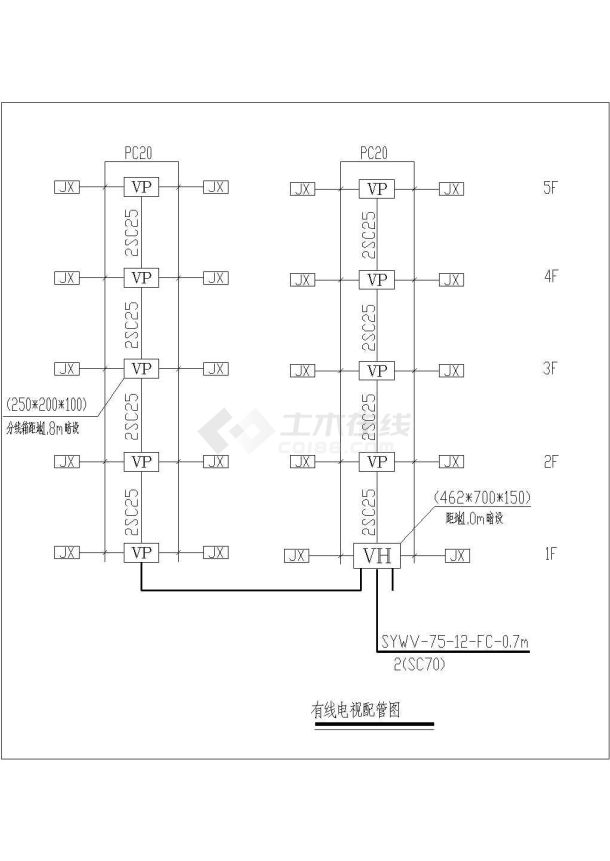 某地五层住宅楼电气设计CAD施工图-图一