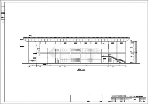 某高校三层框架结构体育馆建筑设计施工图-图二