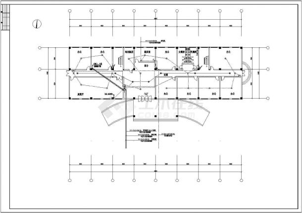 办公楼电气施工及设计方案全套CAD平面图纸-图二