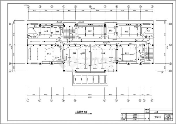 办公楼电气施工及设计方案全套CAD详图纸-图二