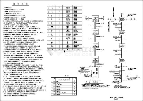 制衣有限公司综合楼全套电气设计施工CAD图-图一