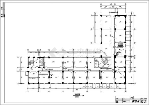 办公楼电气施工及设计方案CAD全套平面图-图二