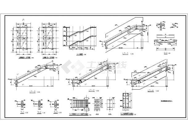 某地区3层钢框架结构厂房施工图纸-图一