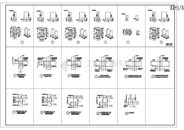 某地区3层钢框架结构厂房施工图纸-图二