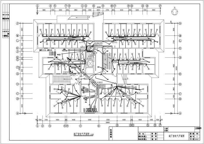 某十七层住宅楼电气设计CAD施工图纸_图1