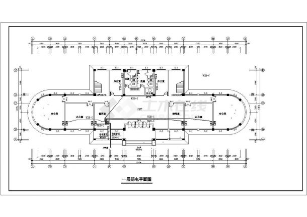 办公楼电气施工及设计方案CAD全套图-图一