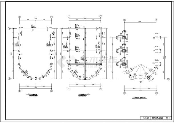 某地三层砖混结构幼儿园结构方案图-图二