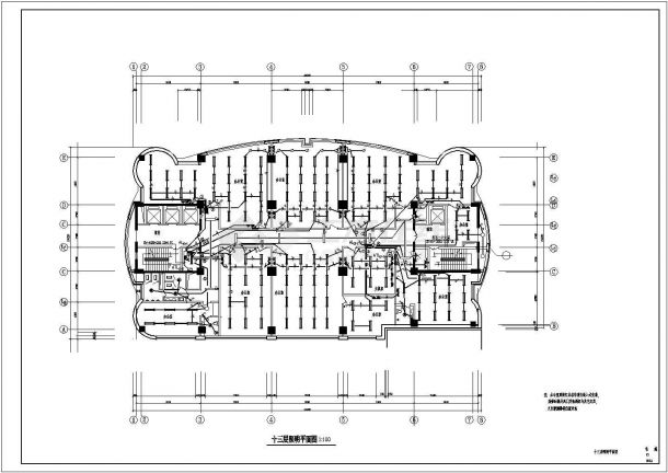 二十五层办公楼电气设计方案及施工全套CAD图纸-图一