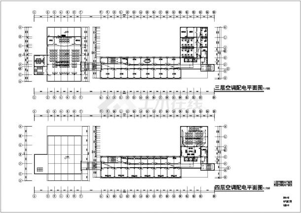 交警办公楼电气设计方案全套CAD平面图-图二