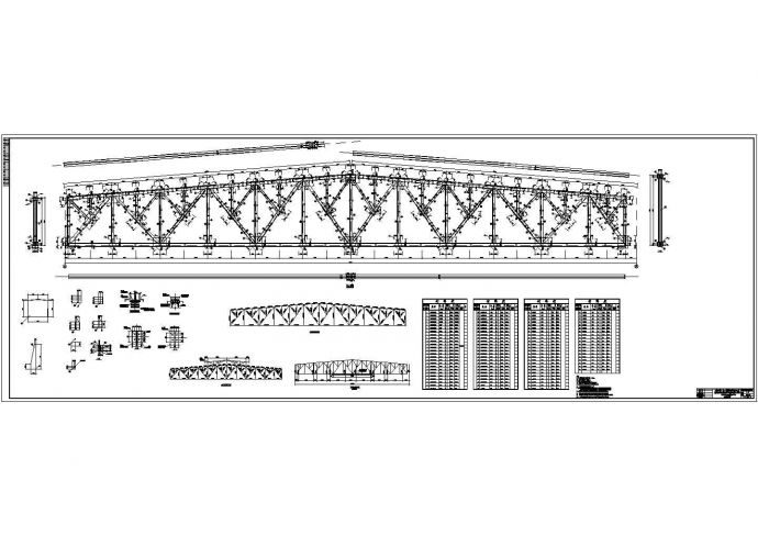 某36米跨钢桁架屋架结构设计施工图_图1