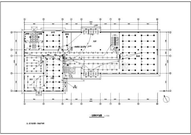 利达办公楼电气设计方案及施工全套CAD图纸-图二