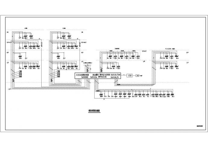 某小区高层住宅消防设计CAD平面图_图1