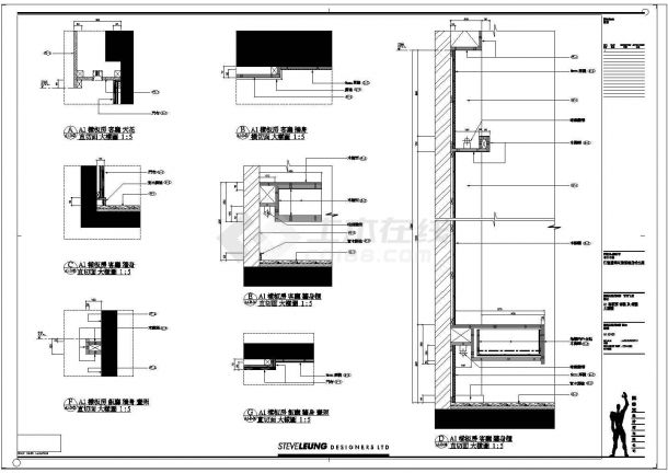 仁恒联洋河滨城酒店式公寓装修设计CAD施工图-图一