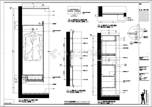 仁恒联洋河滨城酒店式公寓装修设计CAD施工图-图二