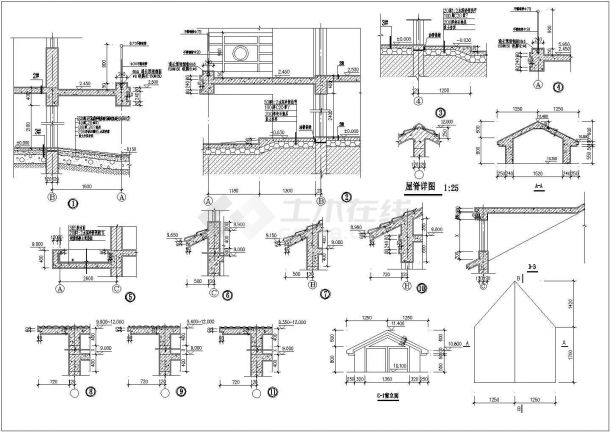 某地3层框架结构别墅全套建筑结构施工图-图二
