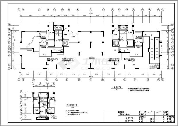 某小区一期十一楼电气设计CAD施工图-图二