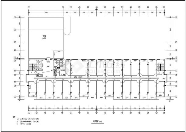 某局办公楼弱电设计方案及施工全套CAD图纸-图二