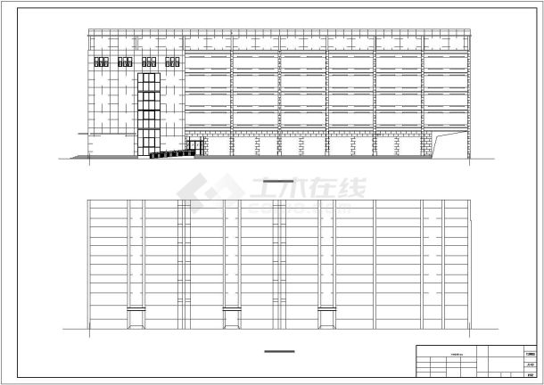 某地六层框架结构老年活动中心建筑设计施工图-图一