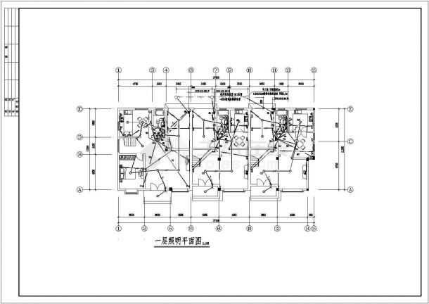 某苑联体十套电气设计CAD施工图纸-图二