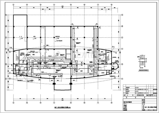 [江西]某质监楼中央空调cad施工设计图纸-图一