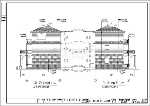 某新农村建筑详细结构施工CAD图-图二