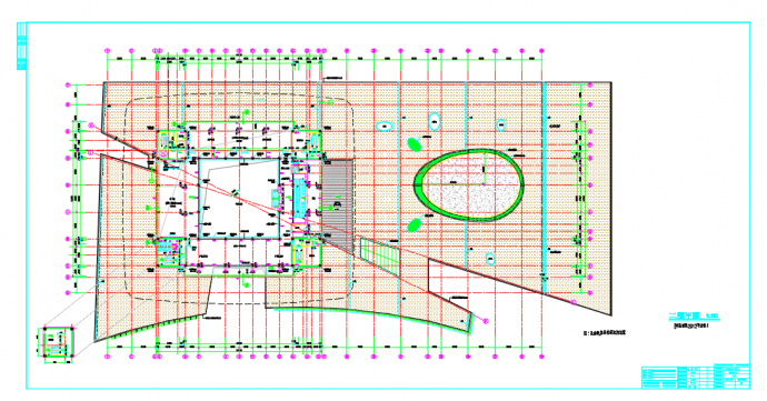 某地金陵图书馆建筑设计方案CAD图_图1