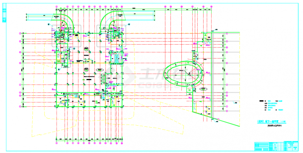 某地金陵图书馆建筑设计方案CAD图-图二