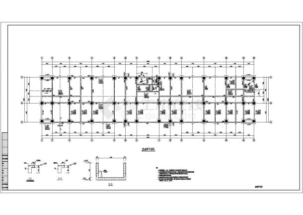 某5层钢结构框架办公楼结构设计施工图-图二