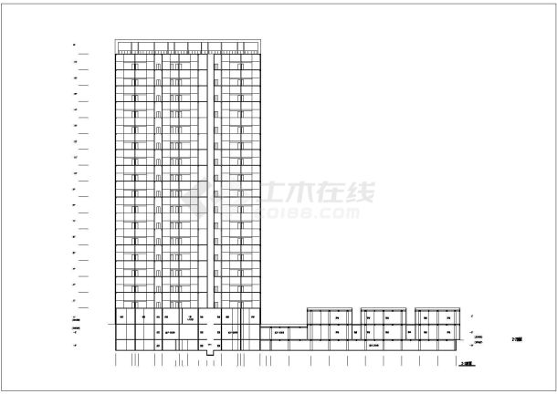 某SOHO公寓建筑设计平面图-图一